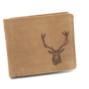 Kožená peňaženka TETRAO jeleň hlava ležatá TETRAO Poľovnícke potreby