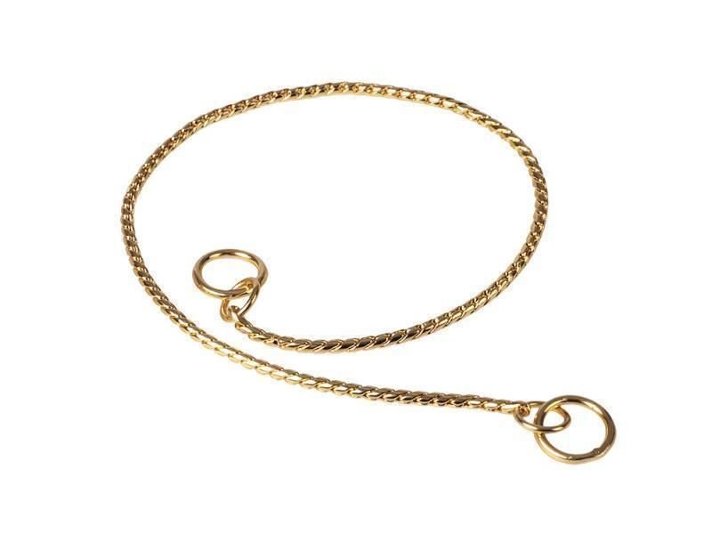 Obojok retiazkový DeLuxe zlatý 25 cm Dogtrace Poľovnícke potreby