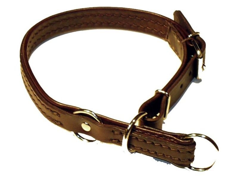Obojok sťahovací s dorazom podšitý tenkou kožou-dĺžka 45cm ZUBÍČEK Poľovnícke potreby