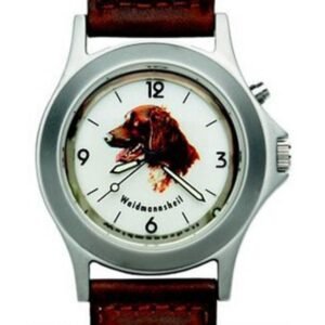 Poľovnícke hodinky Greiner kožený remienok/motív hlava psa Greiner Poľovnícke potreby