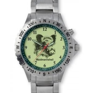 Poľovnícke hodinky Greiner nerezový remienok/hlava diviaka Greiner Poľovnícke potreby
