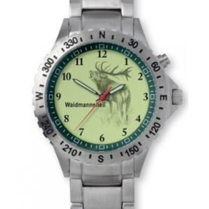 Poľovnícke hodinky Greiner nerezový remienok/jeleň zozadu Greiner Poľovnícke potreby