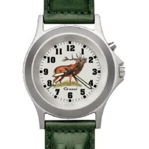 Poľovnícke hodinky kožený remienok/jeleň z boku Greiner Poľovnícke potreby