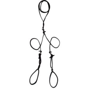 Predvádzacie vodítko pre dvoch psov farba hnedá ZUBÍČEK Poľovnícke potreby