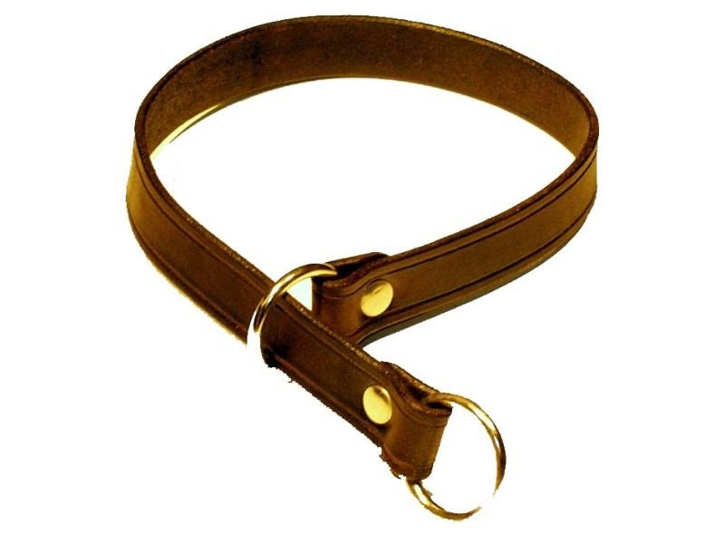 Sťahovací obojok z plochej kože - dĺžka 35cm ZUBÍČEK Poľovnícke potreby