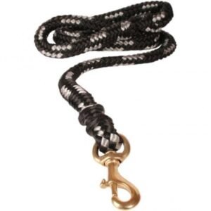 Vodítko duté lano mosadzná spona 12 mm x 300 cm šedé Dogtrace Poľovnícke potreby