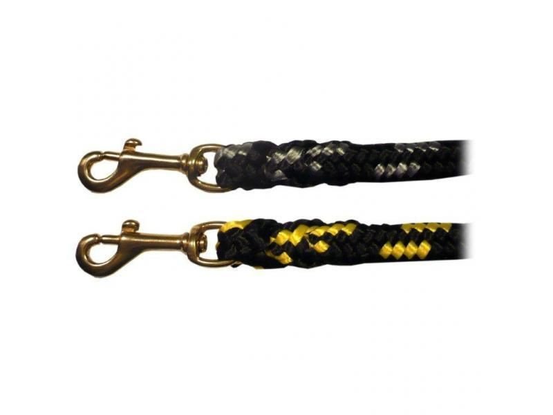 Vodítko duté lano mosazná spona 18 mm x 400 cm šedé Dogtrace Poľovnícke potreby