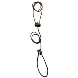 Vodítko s parožkom z guľatej kože priem. 4mm farba prírodná ZUBÍČEK Poľovnícke potreby