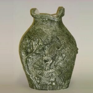 Zelená váza veľká diviak VILAGHY keramika Poľovnícke potreby