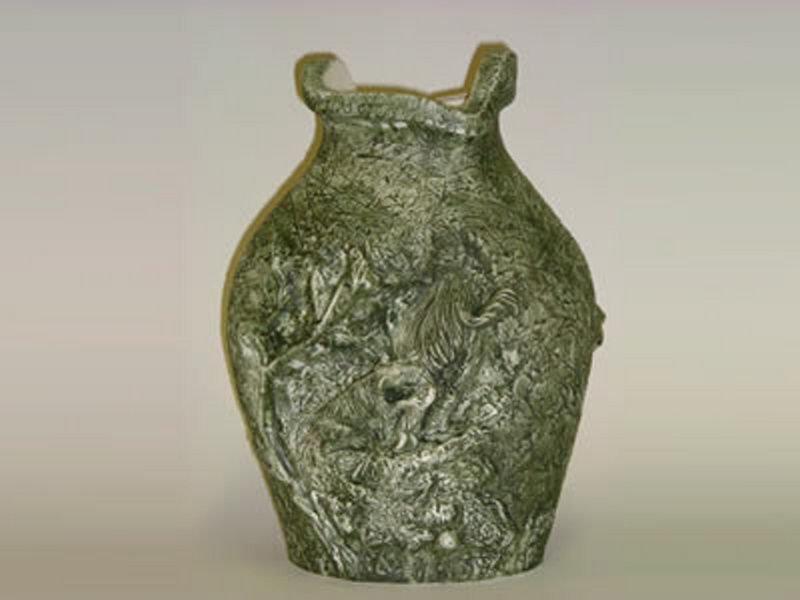 Zelená váza veľká diviak VILAGHY keramika Poľovnícke potreby